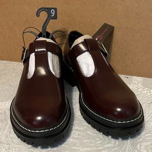 NOBO No Boundaries Chunky Mary Jane's Comfort Ladies 9 Wine, NW